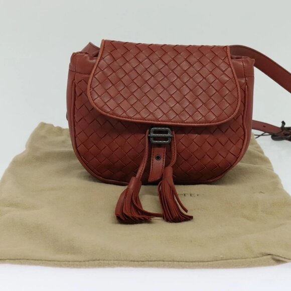 BOTTEGA VENETA INTRECCIATO Waist bag Leather Brown Auth - Picture 9 of 13